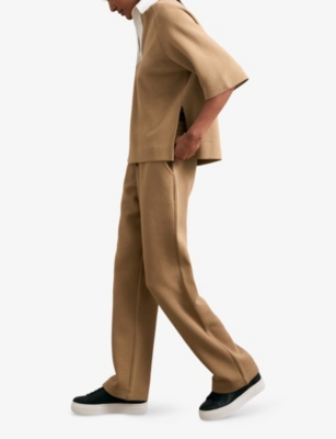 REISS: Francesca Chunky-Sole Leather Low-Top Trainers