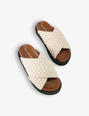 KG KURT GEIGER: Rosella braided faux-leather platform sandals