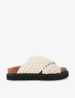 KG KURT GEIGER: Rosella braided faux-leather platform sandals
