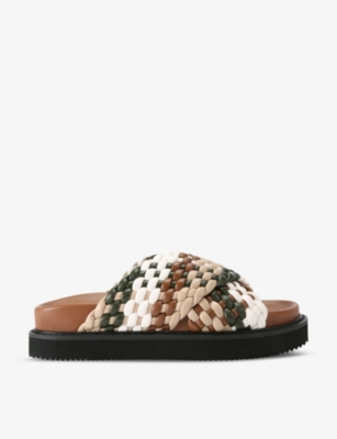 Kg Kurt Geiger Womens  Rosella Braided Faux-leather Platform Sandals In Mult/other