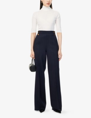 MAX MARA: Cecina Turtle-Neck Fine-Knit Wool Top