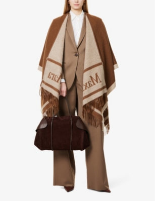 Hilde Fringed Relaxed-Fit Wool Poncho