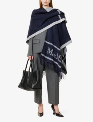 Hilde Fringed Relaxed-Fit Wool Poncho