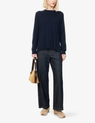 Verona side-slit wool jumper
