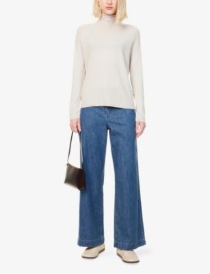 Marta High-Neck Relaxed Wool-Blend Knitted Top