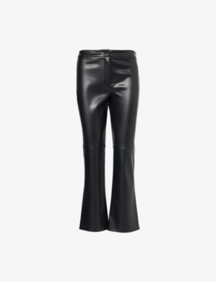 S MAX MARA: Sublime Straight-Leg Coated Faux-Leather Trousers