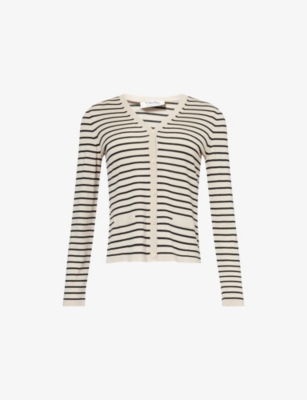 S MAX MARA: Kenya Stripe-Pattern Wool Cardigan