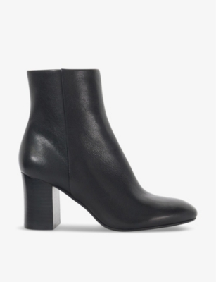 DUNE: Ollave block-heel leather ankle boots