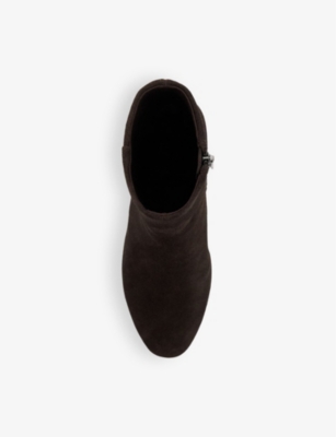 DUNE: Ollave block-heel suede ankle boots