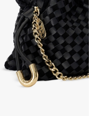 DUNE: Primrose Small woven-leather shoulder bag