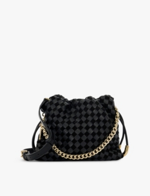 DUNE: Primrose Small woven-leather shoulder bag