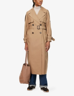MAX MARA CUBE: Otello Belted Relaxed-Fit Cotton-Blend Trench Coat