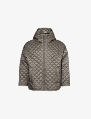 MAX MARA CUBE WOMENS DARK GREY LEO QUILTED LIGHT-WEIGHT SHELL JACKET 