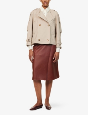 MAX MARA CUBE: Jim Raglan-Sleeves Relaxed-Fit Cotton-Blend Trench