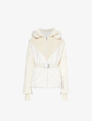 MY SUNDAY SKI: Hooded belted slim-fit woven jacket