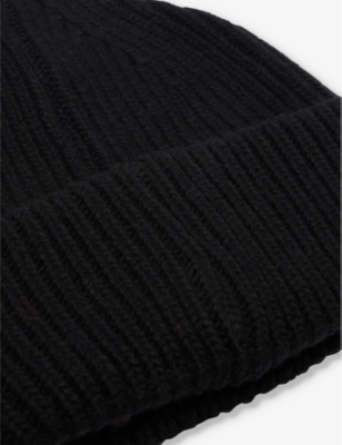 MY SUNDAY SKI: Brand-patch ribbed wool-blend beanie