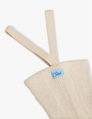 Silly Silas Hippy Footless Ribbed Organic-cotton Knitted Tights 6 Months-3 Year In Cream Blend