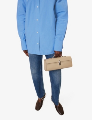 SAVETTE: Symmetry leather top-handle bag