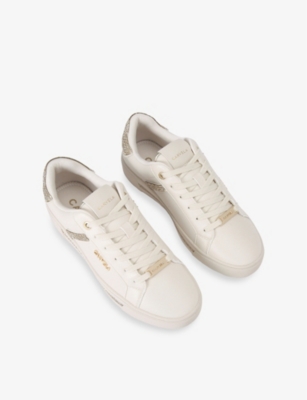 CARVELA WOMENS GOLD DAZE JEWEL LEATHER LOW-TOP TRAINERS EUR 36 / 3 UK