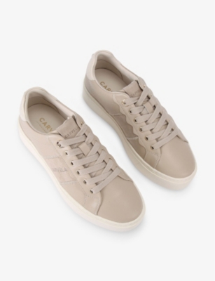 CARVELA: Castella Branded Leather Low-Top Trainers