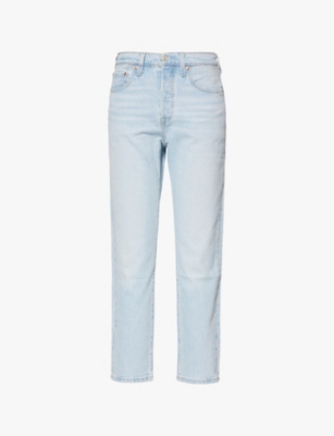 LEVIS: 501 high-rise straight-leg denim jeans