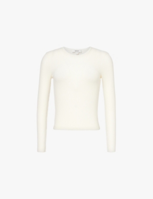 AGOLDE: Alma shrunken crewneck jersey top