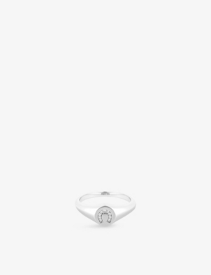 ASTRID & MIYU: Horseshoe Sterling-Silver Signet Ring