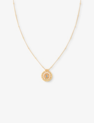 ASTRID & MIYU: Horseshoe 18ct Yellow-Gold Plated Sterling-Silver Pendant Necklace
