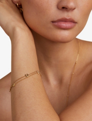 ASTRID & MIYU: Lucky Charm 18ct Yellow-Gold Plated Sterling-Silver Bracelet