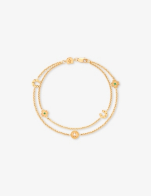 ASTRID & MIYU: Lucky Charm 18ct Yellow-Gold Plated Sterling-Silver Bracelet