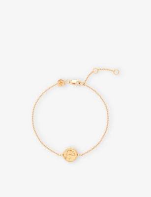 ASTRID & MIYU: Zodiac Capricorn 18ct Yellow Gold-Plated Sterling-Silver and Cubic Zirconia Pendant Bracelet