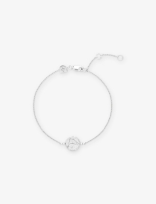 ASTRID & MIYU: Zodiac Capricorn Rhodium-Plated Sterling-Silver and Cubic Zirconia Pendant Bracelet