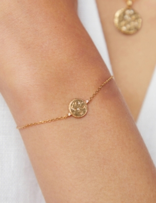 ASTRID & MIYU: Zodiac Aries 18ct Yellow Gold-Plated Sterling-Silver and Cubic Zirconia Pendant Bracelet