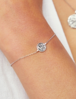 Astrid & Miyu Womens Zodiac Aries Rhodium-plated Sterling-silver And Cubic Zirconia Pendant Bracelet In Silver