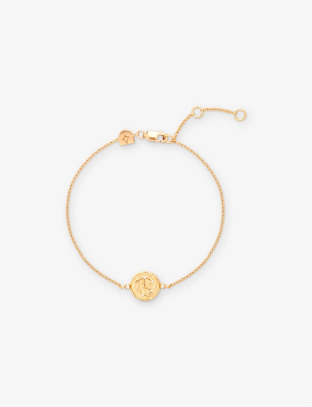 Scorpio Zodiac 18ct Yellow Gold-Plated Sterling-Silver and Cubic Zirconia Pendant Bracelet