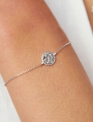Astrid & Miyu Womens Zodiac Scorpio Rhodium-plated Sterling-silver And Cubic Zirconia Pendant Bracelet In Silver