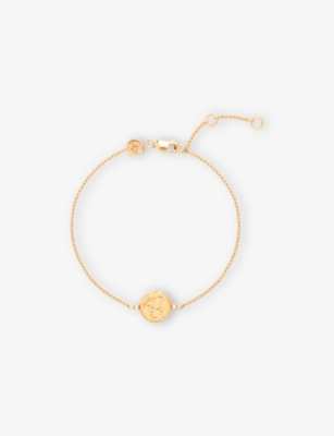 ASTRID & MIYU: Zodiac Pisces 18ct Yellow Gold-Plated Sterling-Silver and Cubic Zirconia Pendant Bracelet