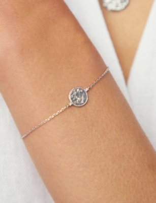 ASTRID & MIYU: Zodiac Pisces Rhodium-Plated Sterling-Silver and Cubic Zirconia Pendant Bracelet