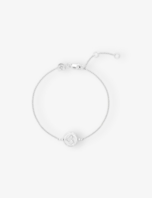 ASTRID & MIYU: Zodiac Leo Rhodium-Plated Sterling-Silver and Cubic Zirconia Pendant Bracelet