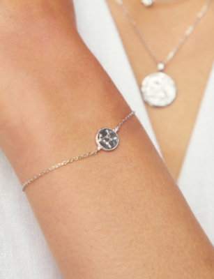 ASTRID & MIYU: Zodiac Virgo Rhodium-Plated Sterling-Silver and Cubic Zirconia Pendant Bracelet