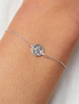 ASTRID & MIYU: Zodiac Gemini Rhodium-Plated Sterling-Silver and Cubic Zirconia Pendant Bracelet