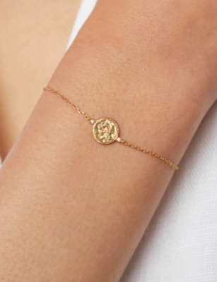 ASTRID & MIYU: Zodiac Taurus 18ct Yellow Gold-Plated Sterling-Silver and Cubic Zirconia Pendant Bracelet