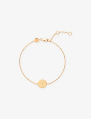 ASTRID & MIYU: Zodiac Taurus 18ct Yellow Gold-Plated Sterling-Silver and Cubic Zirconia Pendant Bracelet