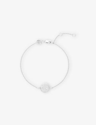ASTRID & MIYU: Sagittarius Zodiac Rhodium-Plated Sterling Silver and Cubic Zirconia Pendant Bracelet