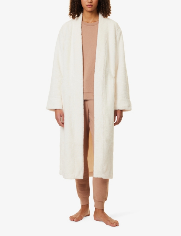 Brushed-fleece long robe