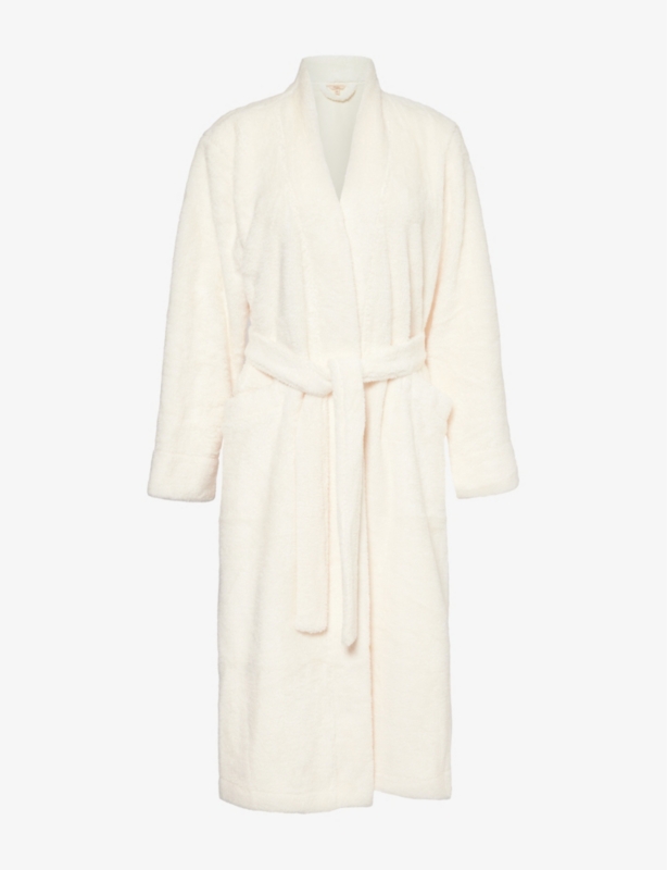 Brushed-fleece long robe