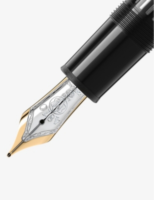 MONTBLANC: Meisterstück 147 14ct yellow gold nib platinum-coated resin fountain pen