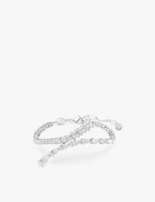 SWAROVSKI: Matrix rhodium-plated and zirconia bracelet