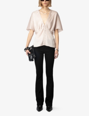 Zadig & Voltaire Thodri Satin Blouse In Sweet