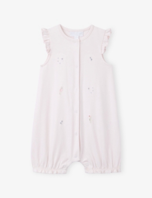 THE LITTLE WHITE COMPANY: Seahorse Friends Seahorse-Embroidered Cotton Romper Newborn - 24 Months